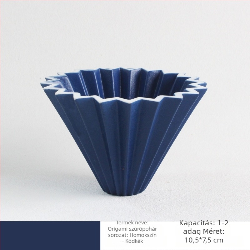 Porcelán origami stílusú kávéfilteres csésze V60-hoz