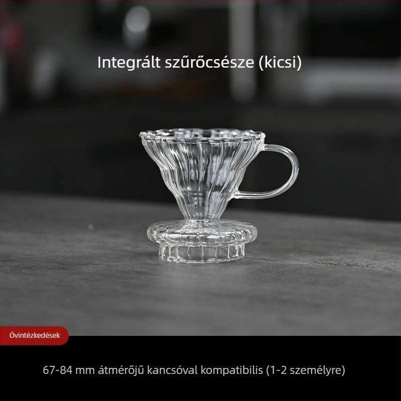 Üveg kávéfőző beépített szűrővel, kézi készítéshez