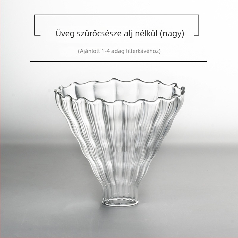 Üveg kávéfőző beépített szűrővel, kézi készítéshez