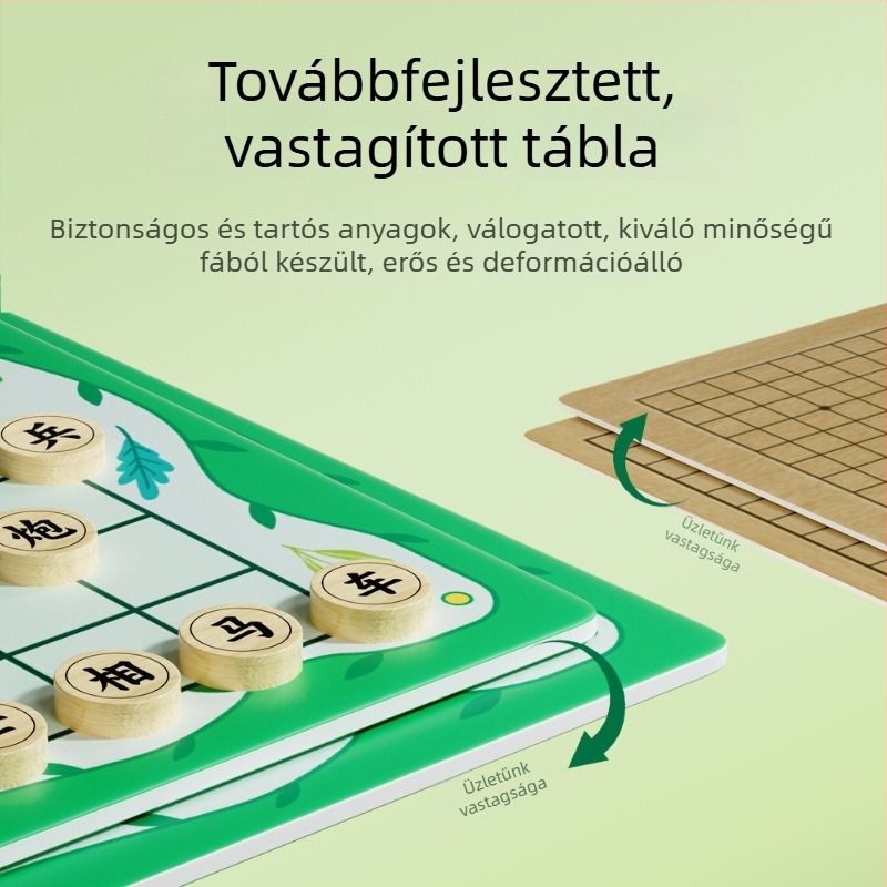 Örömteli Bölcsesség Erdő – Minden egyben társasjáték: repülő sakk, Gomoku és kínai sakk gyerekeknek 6–12 éves