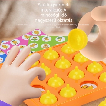 Pingvines memória társasjáték párosításhoz – oktató memóriajáték béka témájú