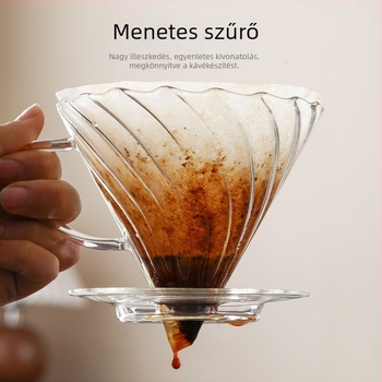 Five Housework boroszilikát üveg pour-over kávéfőző szűrő beépített kancsóval