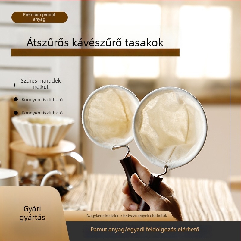 Fülön lógó kávéfilter zacskó teához és kávéhoz, nem szőtt szűrőpapír