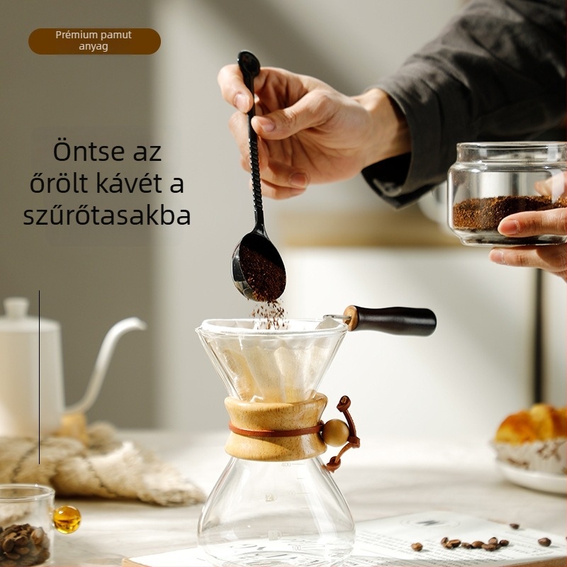 Fülön lógó kávéfilter zacskó teához és kávéhoz, nem szőtt szűrőpapír