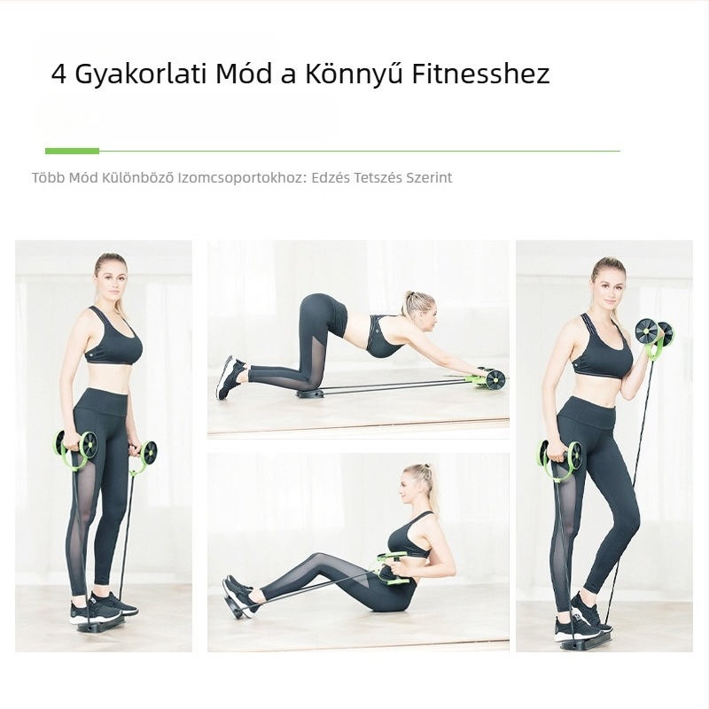 Csendes haskerék otthoni használatra, hasizom-edző görgő, fitnesz eszköz
