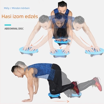 Hasizom-csúszó deszka négy kerékkel – otthoni edzéshez