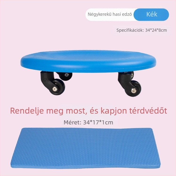 Hasizom-csúszó deszka négy kerékkel – otthoni edzéshez