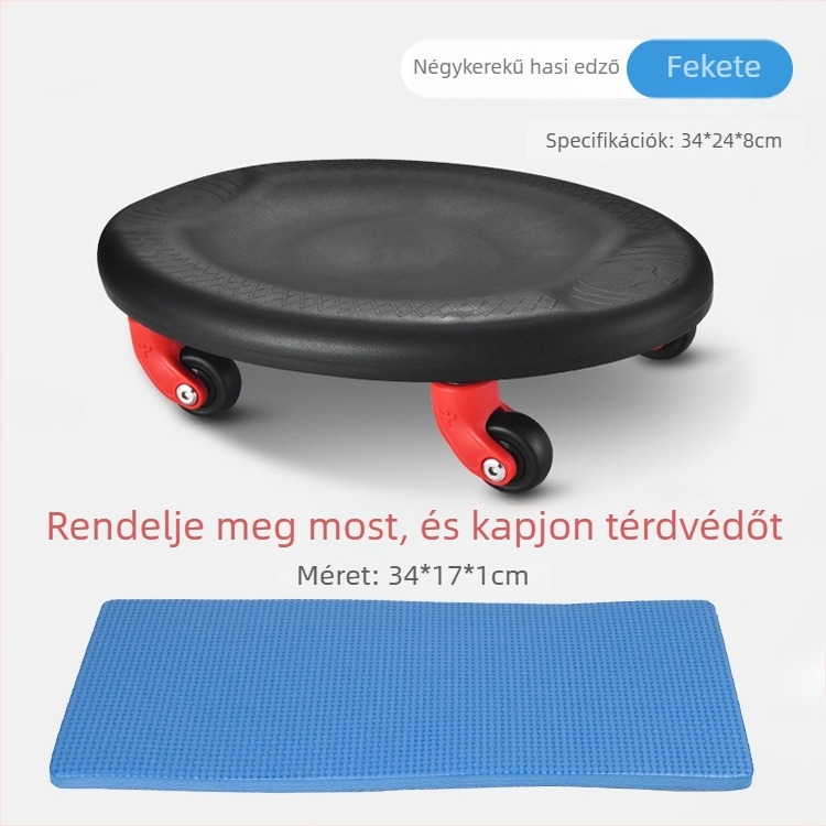 Hasizom-csúszó deszka négy kerékkel – otthoni edzéshez