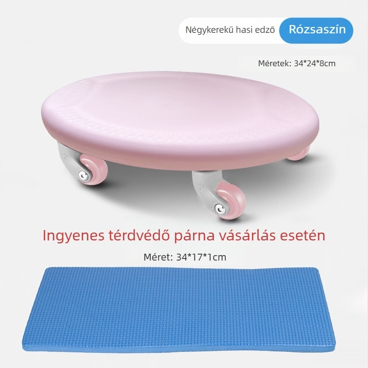 Hasizom-csúszó deszka négy kerékkel – otthoni edzéshez