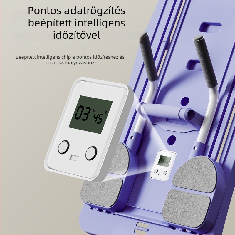Összecsukható tolódzkodó deszka haskerékkel és automatikus visszatéréssel – többfunkciós fitnesz deszka