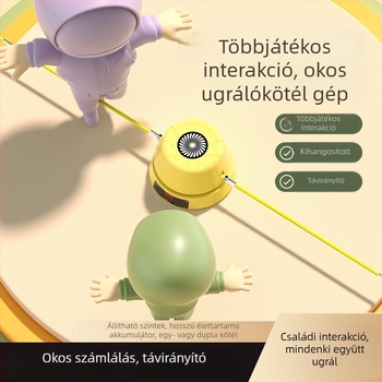 Okos automata ugrókötél készülék otthoni edzéshez, elektronikus számlálóval és Bluetooth kötél