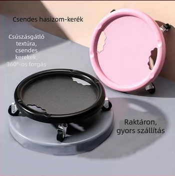 Négykerekes csendes hasizom-edző és csúszó korong