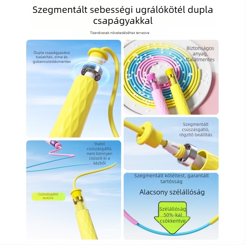 Gyermekeknek készült gyors ugrókötél számlálóval — versenyekhez és vizsgákhoz, általános iskolások számára