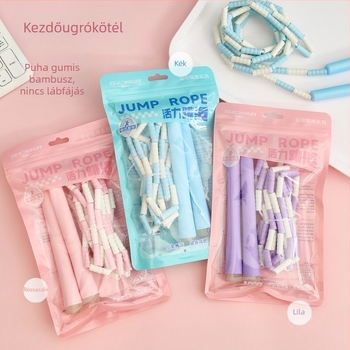 Új gyerekeknek szánt bambusz ugrókötél, állítható hosszúságú, kezdőknek és edzéshez