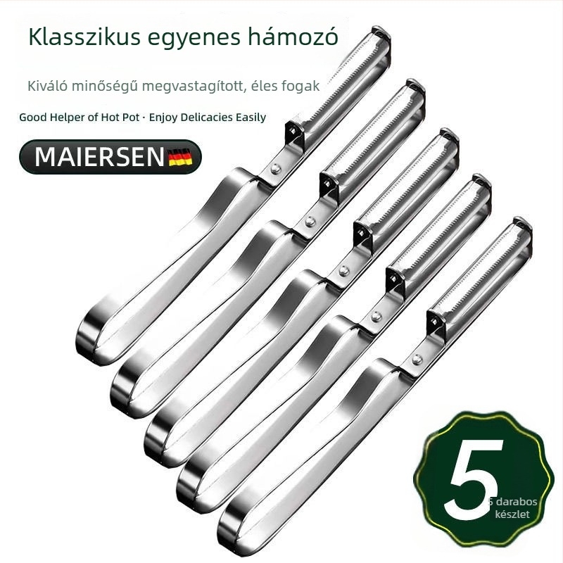 Rozsdamentes acélból készült gyümölcs- és burgonyahámozó — multifunkcionális konyhai eszköz