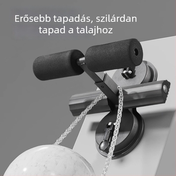 Otthoni hasizom-edző eszköz kettős szívókorongokkal, csúszásmentes pánttal és állítható rögzítővel a hasizom-edzéshez