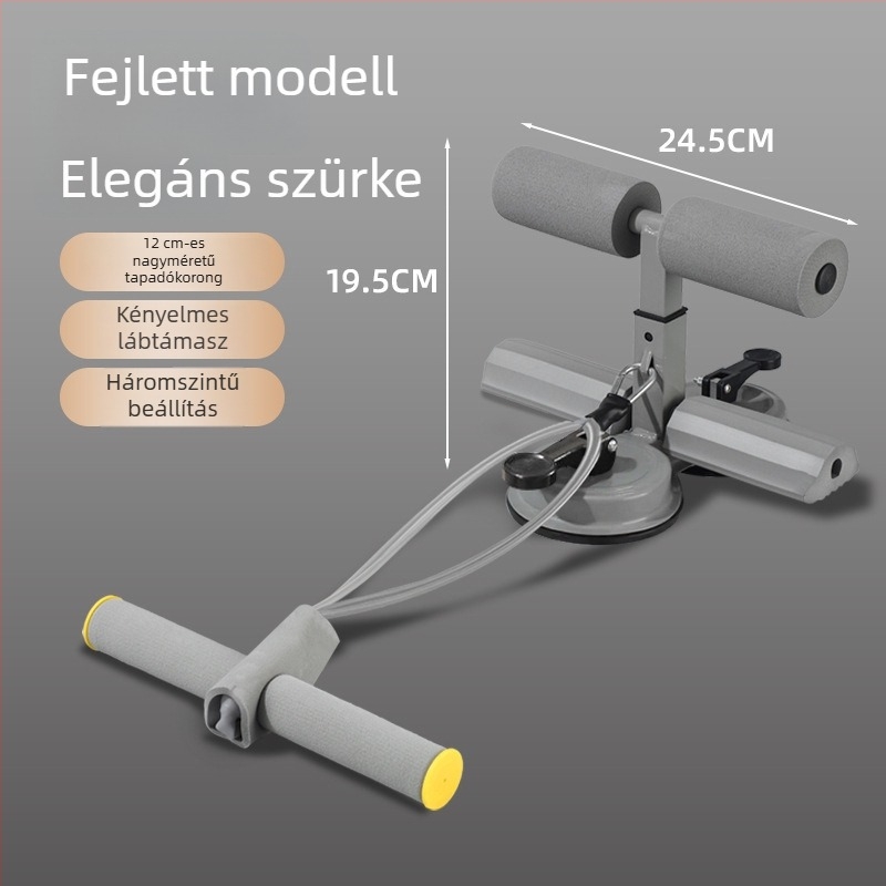 Otthoni hasizom-edző eszköz kettős szívókorongokkal, csúszásmentes pánttal és állítható rögzítővel a hasizom-edzéshez