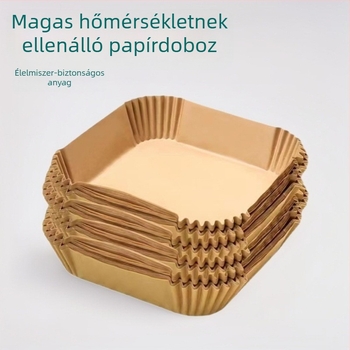 Air Fryer papírtányér – olajfelszívó, vastított, hőálló, élelmiszer-minőségű Kraftpapír