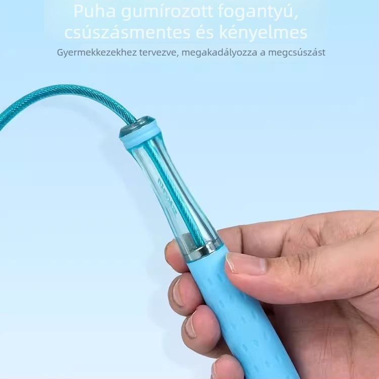 Willerjian Gyermekeknek kettős csapágyas gyors ugrókötél, acélhuzalos kötél, gyerekeknek és általános iskolásoknak, versenyszint, csomómentes
