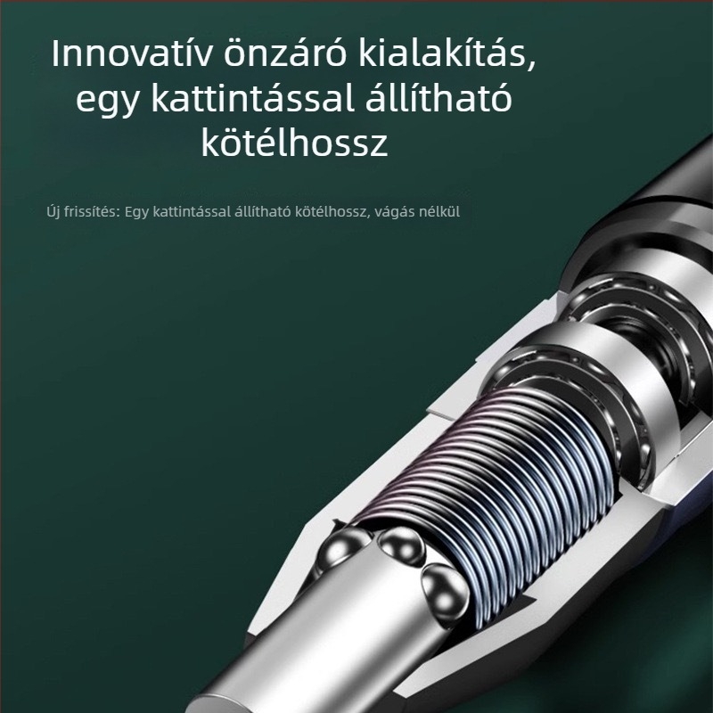 Állítható acélsodronyos ugrókötél, dupla csapágyakkal, önzáró mechanizmussal, 3 m hosszú, felnőtt edzésre és zsírégetésre
