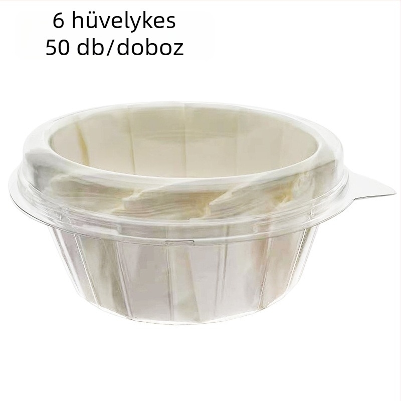 Egyszer használatos Basque sütőpapír PE bevonattal, hajtásmentes, magas hőmérséklet-tűrés, olajálló tortapapír alap, 4 és 6 hüvelyk