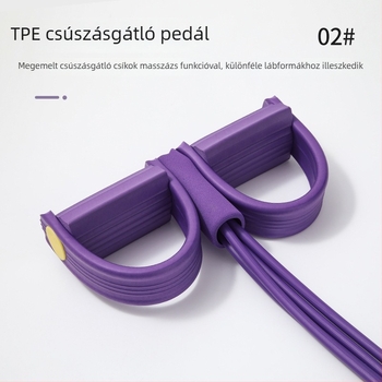 Pedállal működtethető TPE-cső feszítő készülék, többfunkciós hasizom-edző