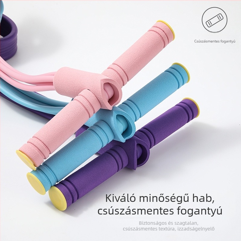 Pedállal működtethető TPE-cső feszítő készülék, többfunkciós hasizom-edző