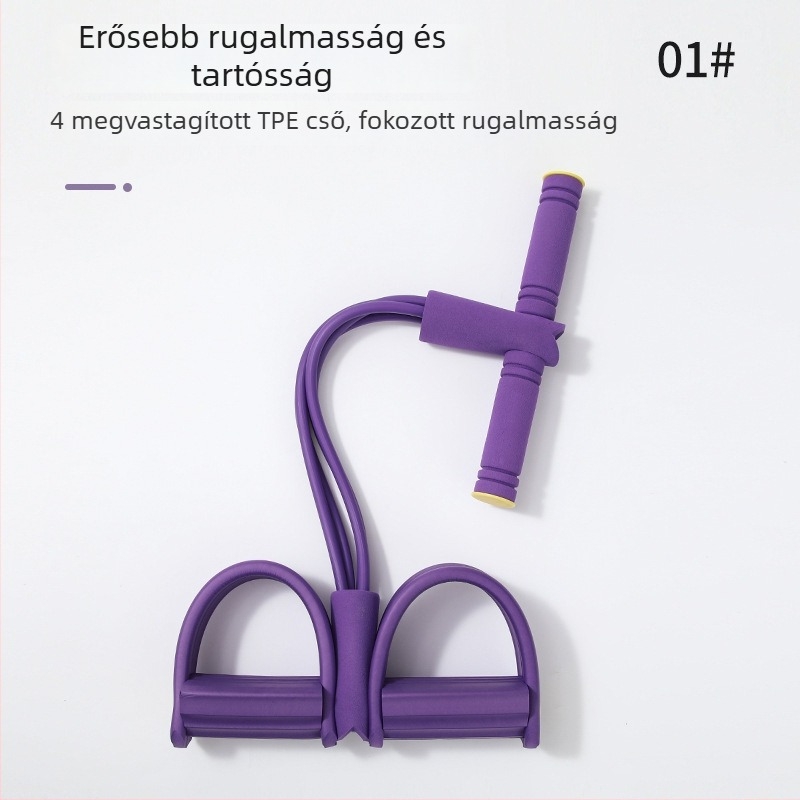 Pedállal működtethető TPE-cső feszítő készülék, többfunkciós hasizom-edző