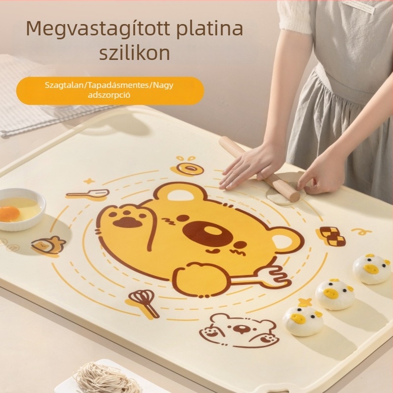 Szilikon dagasztó- és nyújtó felület – konyhai munkafelület, élelmiszer-minőségű