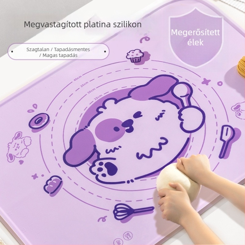 Szilikon dagasztó- és nyújtó felület – konyhai munkafelület, élelmiszer-minőségű
