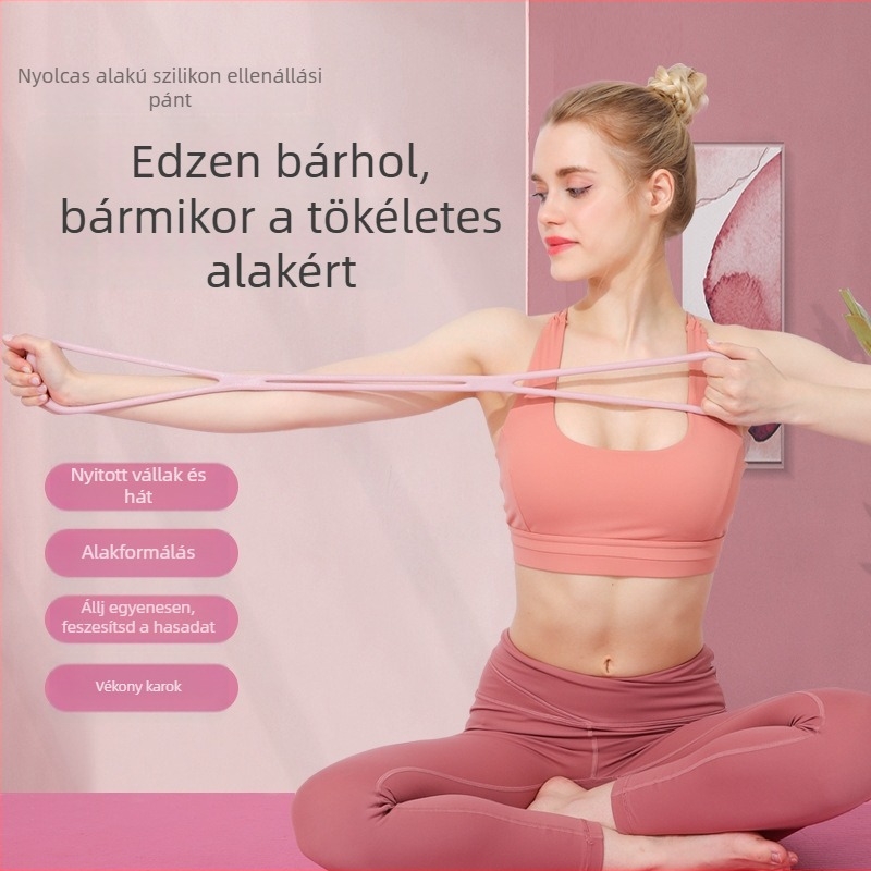 Nyolcas alakú ellenálláshúzó kötél váll- és hátedzéshez, nyújtáshoz és jóga felszerelés