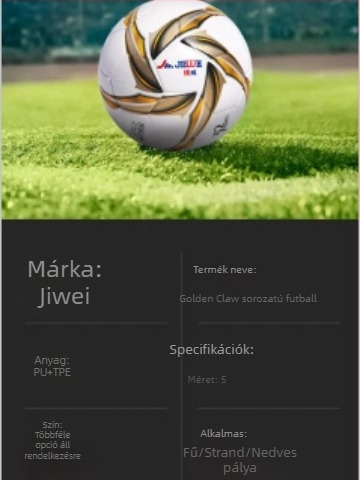 Jiewei méret 5, 8-paneles futball-labda ragasztott textil belsővel, fiatalok és felnőttek számára, versenylabda, modell 8703
