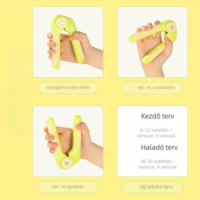 Állítható fogás-erősítő és kézfejlesztő eszköz felnőtteknek és gyerekeknek