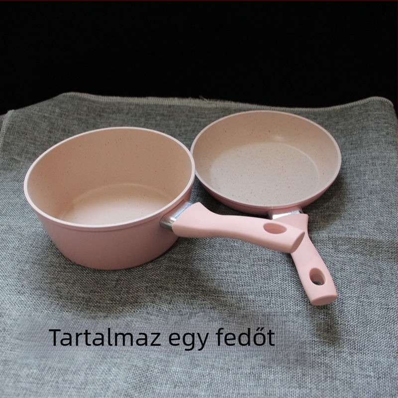 Koreai stílusú aranyos mini tejes fazék, 12 cm, tapadásmentes, reggelire, tojásokhoz és desszertekhez