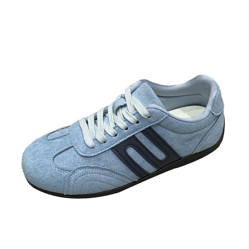 Női sportcipő leopard mintával, fűzős, Forrest Gump stílusú, retro mindennapi cipő