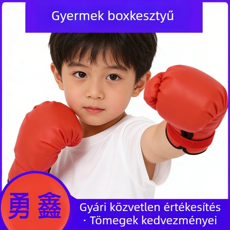 Légáteresztő gyermekboxkesztyűk Taekwondo és Sanda edzéshez, 3–13 éveseknek