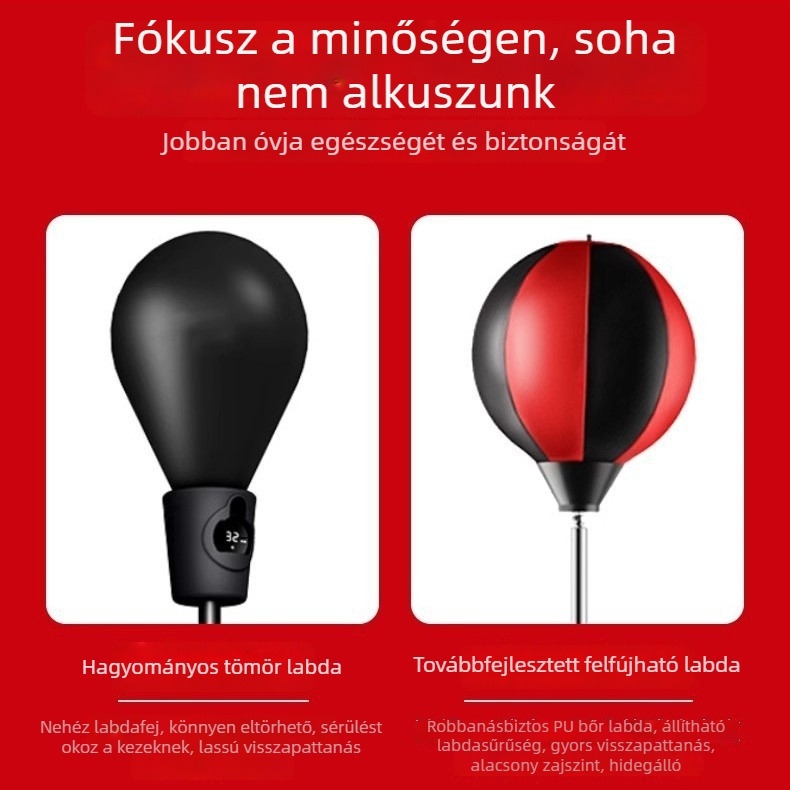 Vertical boxlabda otthoni használatra — gyorsaság és reakció edzés felnőtteknek és gyerekeknek, fitnesz felszerelés visszapattanó homokzsákkal