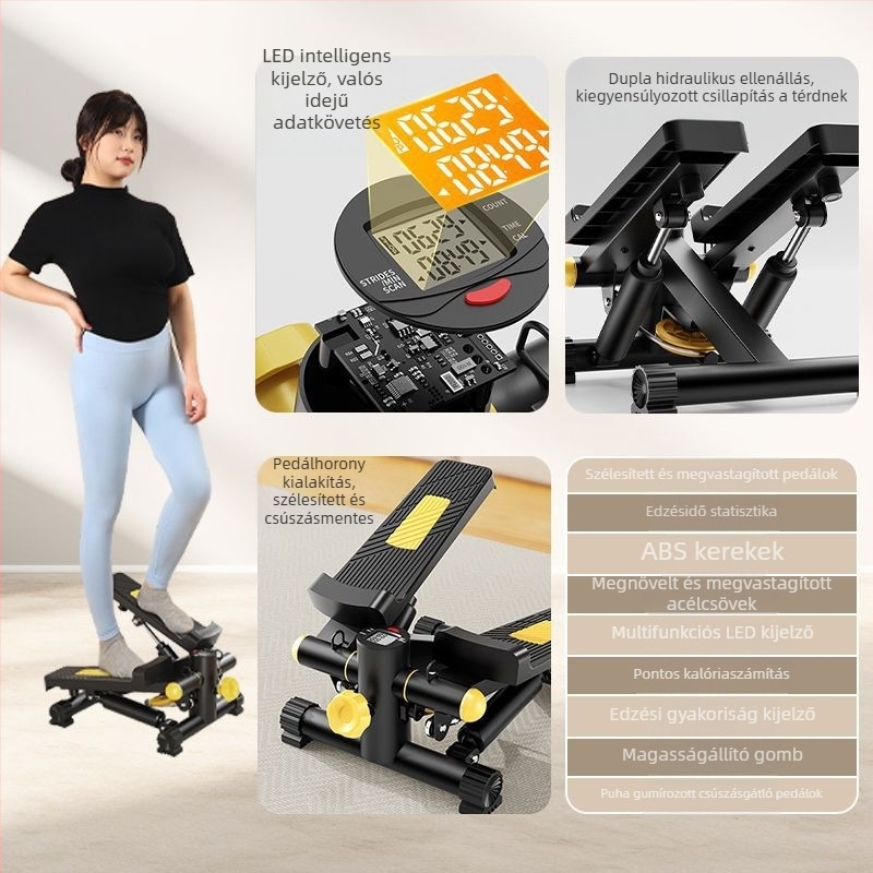 Otthoni használatra szánt mini fitness lépő – többfunkciós, csendes, helyben pedálozó edzőgép a fogyáshoz