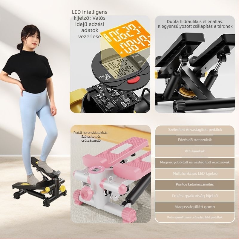 Otthoni használatra szánt mini fitness lépő – többfunkciós, csendes, helyben pedálozó edzőgép a fogyáshoz