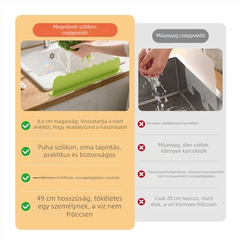 Konyhai szilikon védőfal a mosogatóhoz és a munkalaphoz fröccsenés ellen