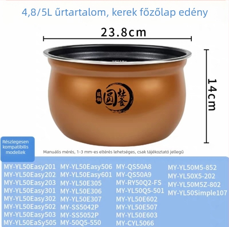 Midea elektromos nyomáskonyha belső edényéhez univerzális kiegészítők, vastagabb, tapadásmentes
