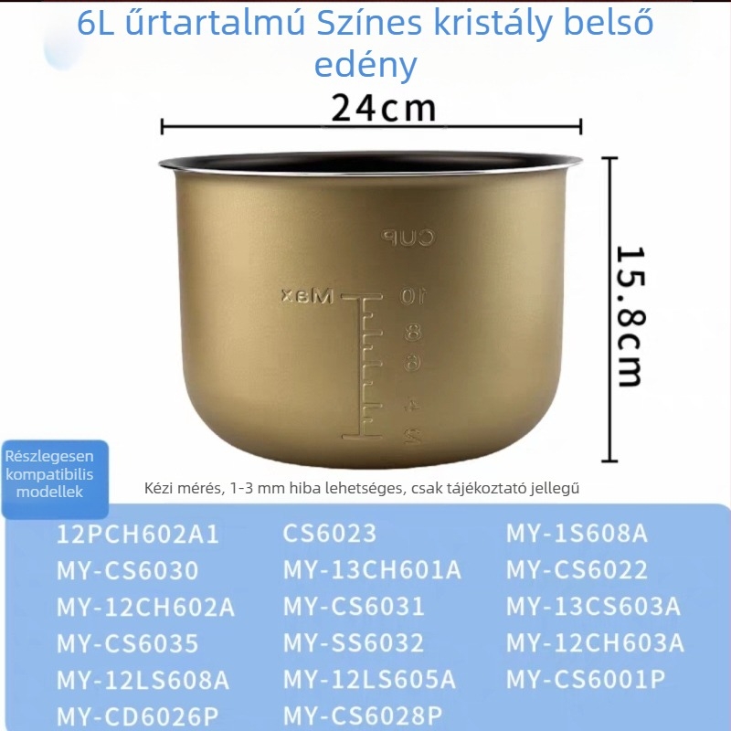 Midea elektromos nyomáskonyha belső edényéhez univerzális kiegészítők, vastagabb, tapadásmentes