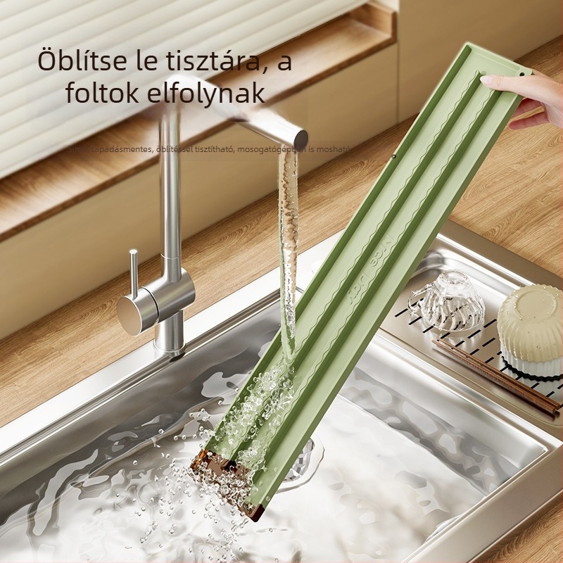 Silikon fedő-tároló alátét, hordozható és moduláris a konyhapult számára, csúszásmentes