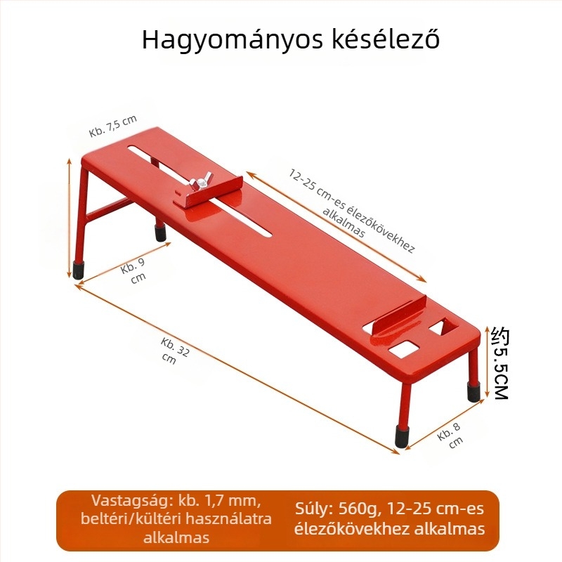 Otthoni használatra tervezett vastagított élező kő tartó – állítható, csúszásmentes rögzítő keret a kő számára