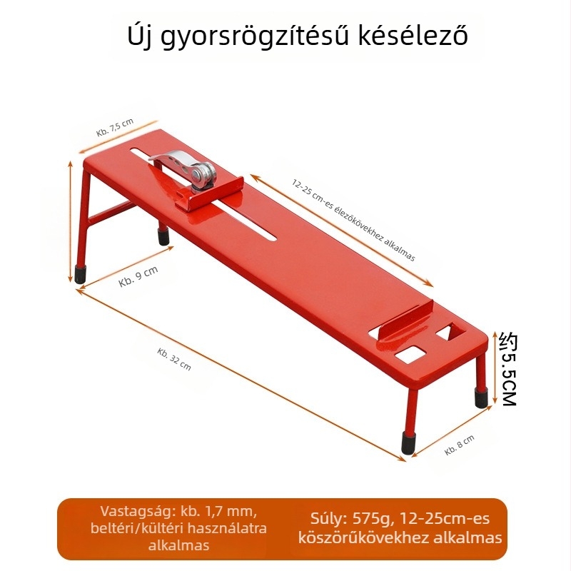 Otthoni használatra tervezett vastagított élező kő tartó – állítható, csúszásmentes rögzítő keret a kő számára