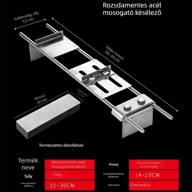 Állítható rozsdamentes acél konyhai késélező tartó, rögzített szögű tartó, új modell háztartási használatra