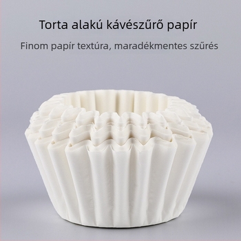 Kávéfilterpapír hullámzó virágformával, bögrés-tál stílusban, csepegtető filterhez