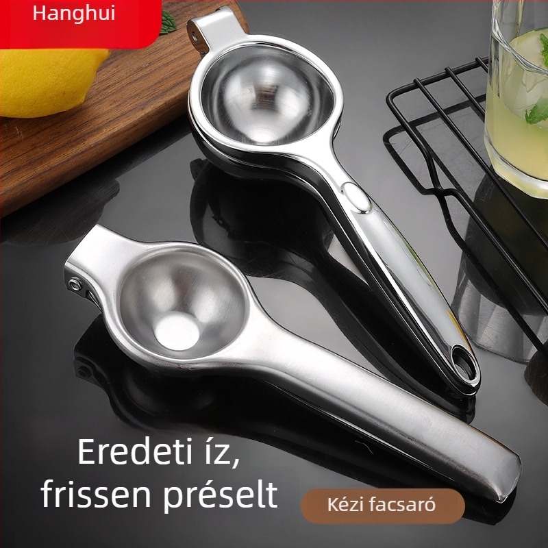 Kis méretű rozsdamentes acél kézi citromfacsaró – otthoni használatra