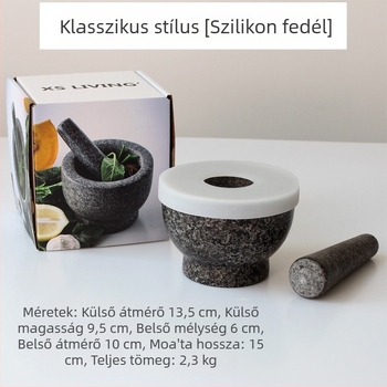 Fokhagyma mozsár és törő – strapabíró otthoni használatra, retro dizájn
