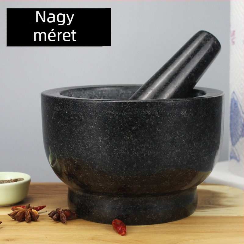 Fokhagyma mozsár és törő – strapabíró otthoni használatra, retro dizájn